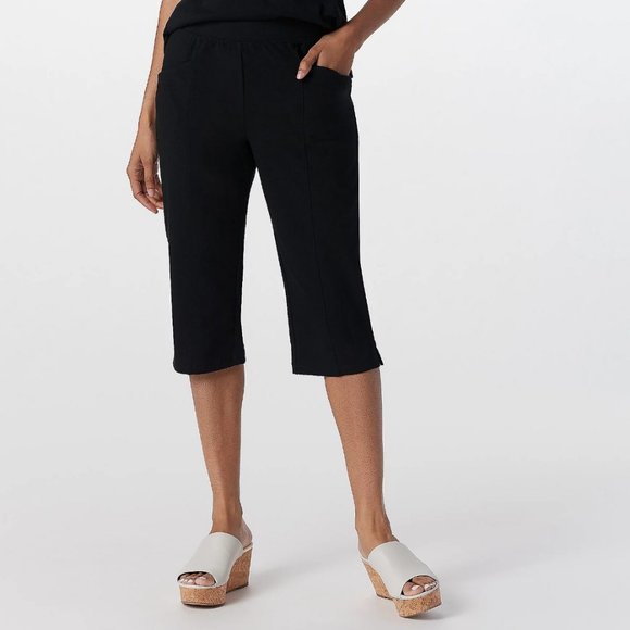 Denim & Co Active TALL Duo Stretch Skimmer Pants with Pockets 12105 - Picture 1 of 3